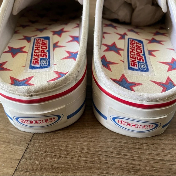 VTG Y2K Skechers Somethin Else Platform Mules Slip On USA FLAG RARE size 8.5 - Picture 5 of 9